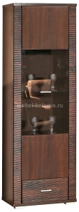 Шкаф с витриной «Гресс» П501.04 Сонома темный