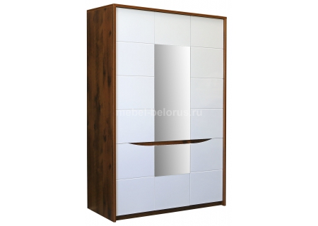 Шкаф для одежды «Монако» П528.07 Белый глянец
