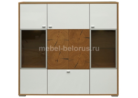 Шкаф с витриной «Гелиос» П550.02 Белый