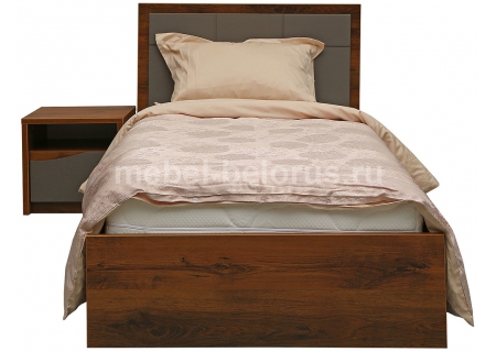 Кровать одинарная «Монако» П528.11 Серый Мокко