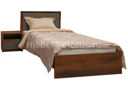 Кровать одинарная «Монако» П528.11 Серый Мокко